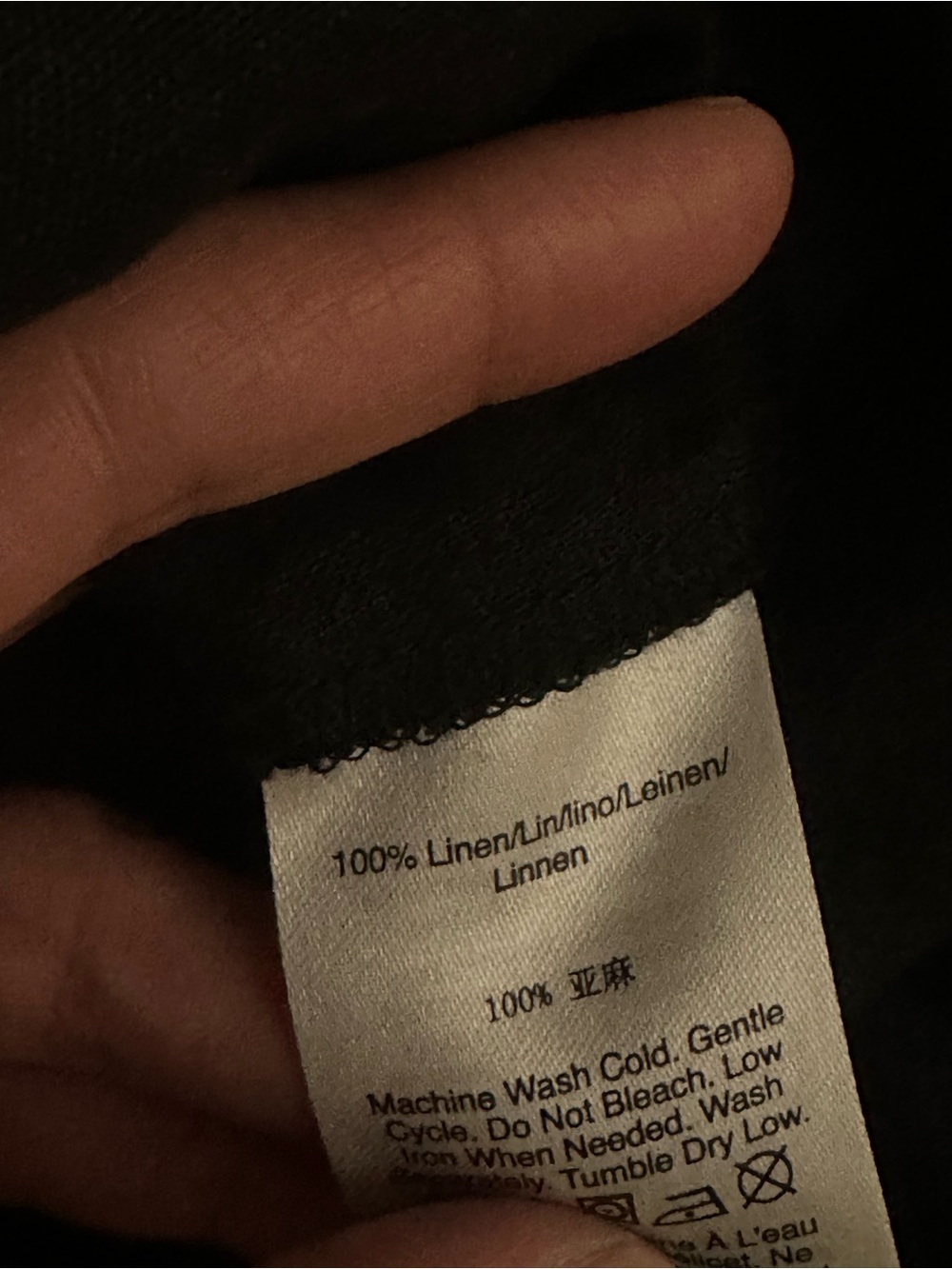 DKNY Black linen  V-Neck Maxi Dress - Picture 5 of 5